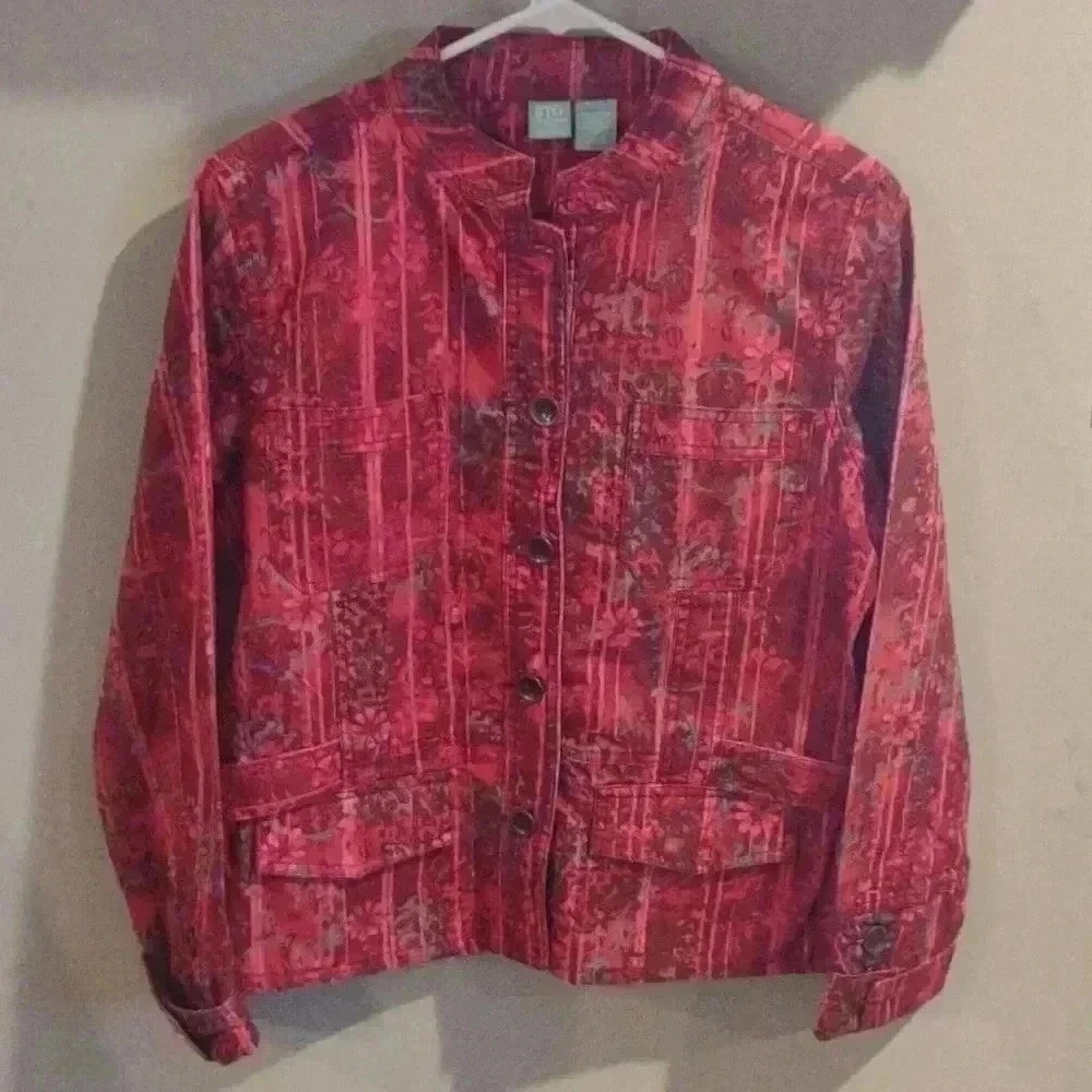 Susquehanna Trail Outfitters pink floral jacket women's medium